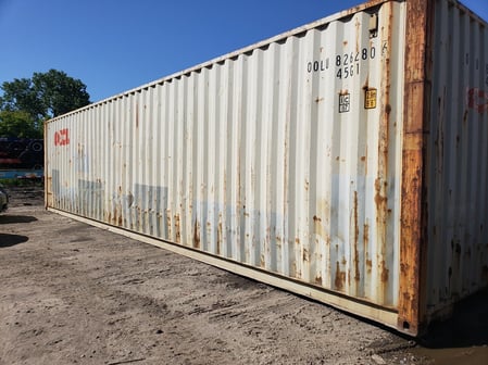 Gray 40HC shipping container