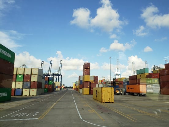 Shipping Containers in the port