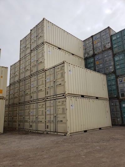 Tall stack of on-trip containers