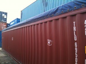 40' open top shipping container